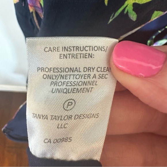 Tanya Taylor Women’s Cosette Garden Print Silk Floral Asymmetrical Midi Dress 6 - Picture 9 of 16